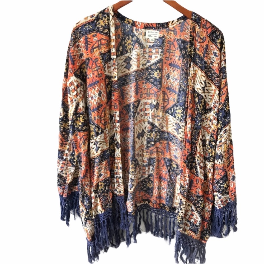 RVCA boho bohemian fringe light small tapestry